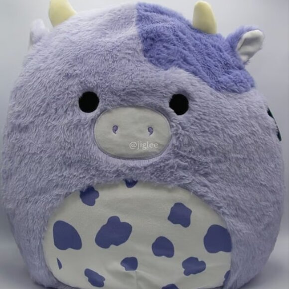 16" Bubba the Fuzzy Purple Cow Fuzzamallow Squishmallows KellyToy Jazzwares BNWT - Picture 1 of 7